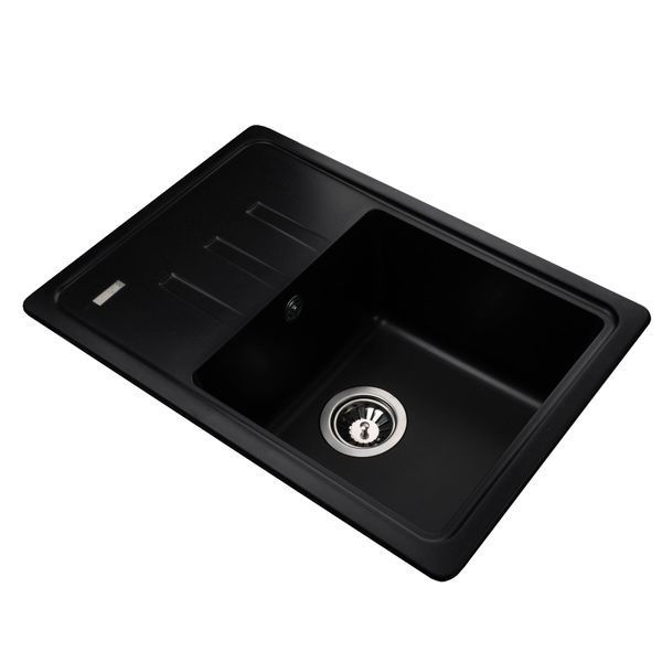 Гранитная мойка Globus Lux MONO черный 620х435мм-А0002 000021062 фото