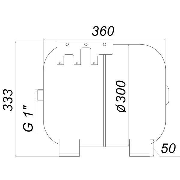 Гидроаккумулятор c фиксированной мембраной 24л ZILMET HYDRO-pro 10bar горизонтальний( 11A0002434 ) 000005375 фото