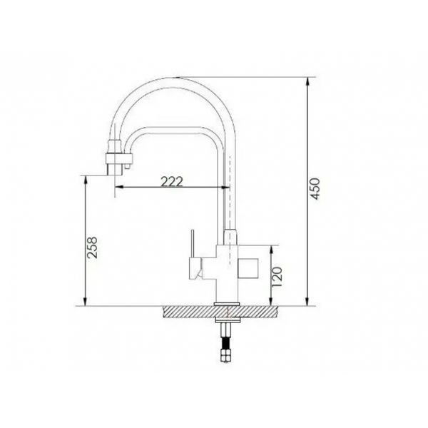 Трьохпозиційний змішувач Fabiano fkm 3111 inox 02 12771 фото