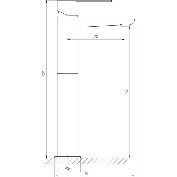 Смеситель для умывальника TOPAZ BARTS TB 07203-H36 000013599 фото