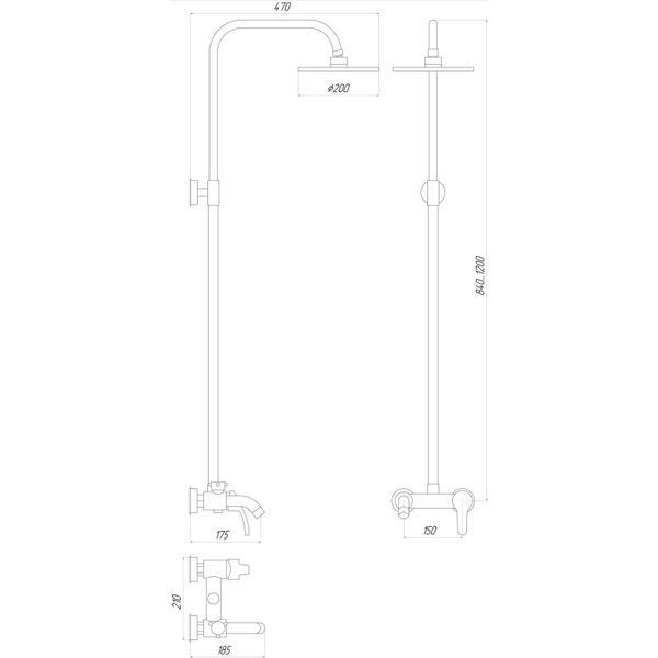 Душова система Globus Lux Solly GLSO-0001 000011294 фото