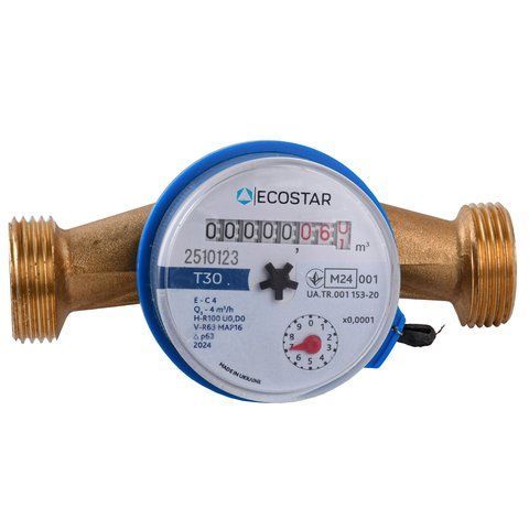 Счетчик холодной воды ECOSTAR DN20 3/4&Prime; без штуцера L130 E-C 4,0 000021864 фото