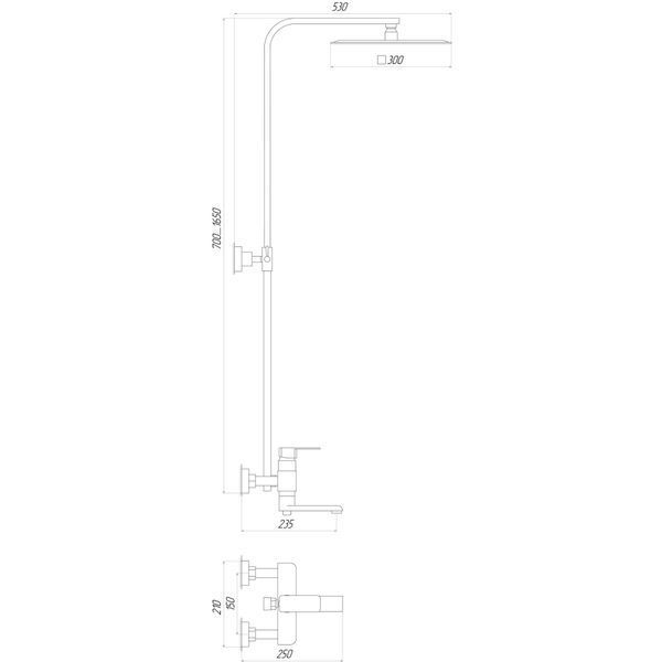Душевая система Globus Lux MILANO VAN-GLM0007 000017069 фото