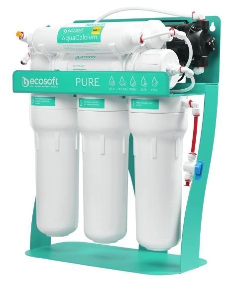 Фільтр зворотного осмосу Ecosoft P&rsquo;URE AquaCalcium Mint з помпою на станині (MO675PSMACECO) 12823 фото