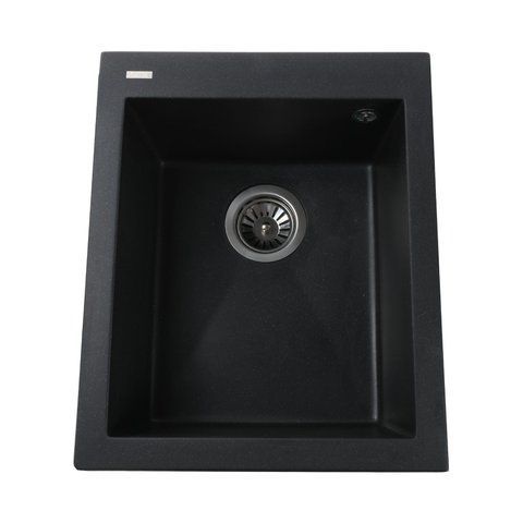 Гранитная мойка Globus Lux LAMA черный металлик 410х500мм-А0001 000006136 фото