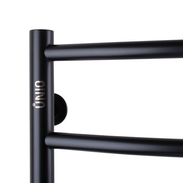 Полотенцесушитель UNIO LD W 700-500-7 BLK Лесенка Дуга вода черная 21614 фото