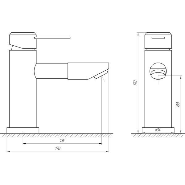Змішувач для умивальника Globus Lux WIEN SBT2-101N 000020355 фото