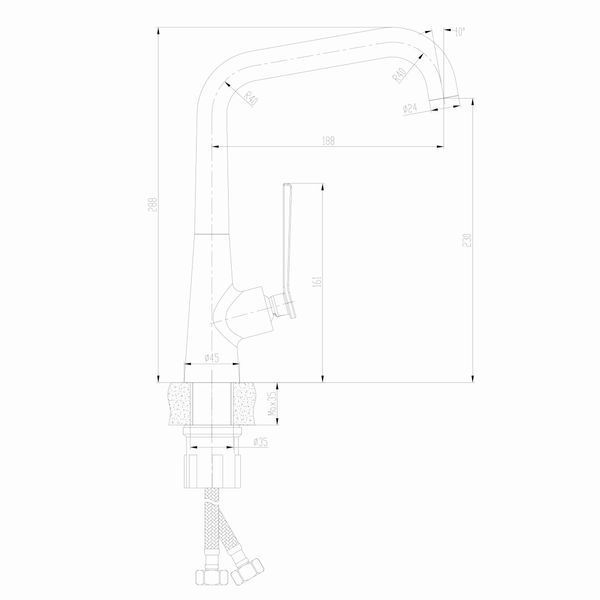 Смеситель для кухни TOPAZ TEEL TT 24401-H59-BB 000018083 фото