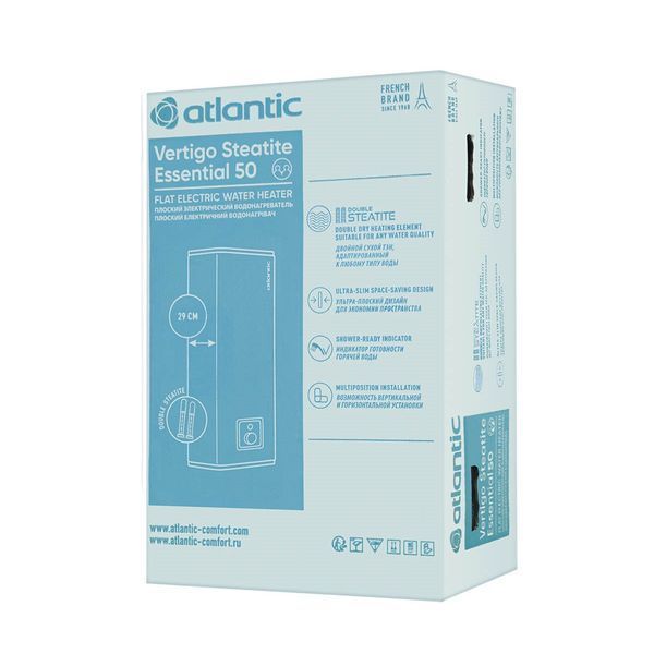 Водонагреватель бытовой электрический Atlantic Vertigo Steatite Essential 50 MP-040 2F 220E-S (1500W) 831205 000016391 фото