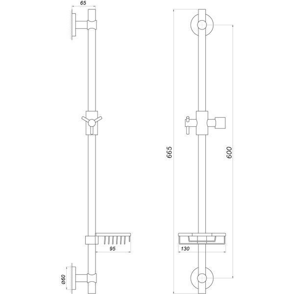 Душова стійка Globus Lux DS-1106-CR 000027591 фото