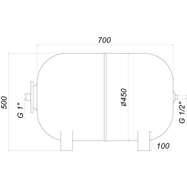 Гидроаккумулятор 100л ZILMET ultra-pro 10bar ГОРИЗОНТАЛЬНЫЙ ( 1100010005 ) 000001787 фото