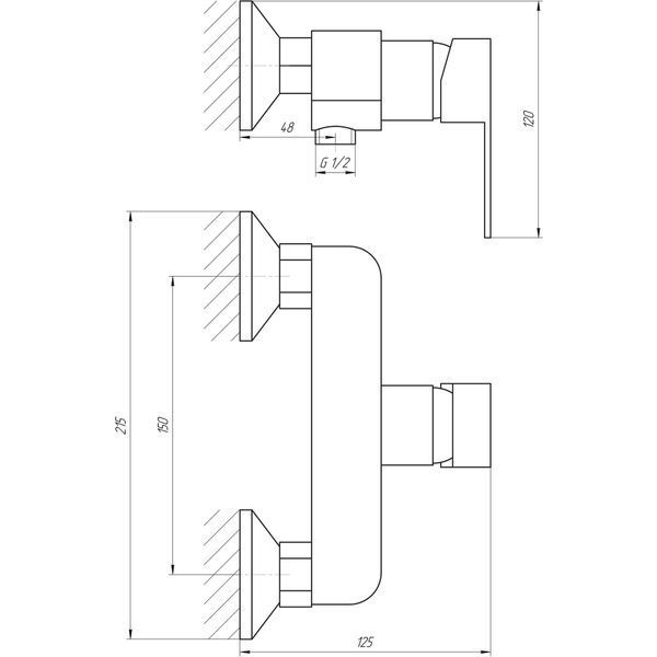 Смеситель для душа Globus Lux Milano GLM-0105N 000014941 фото
