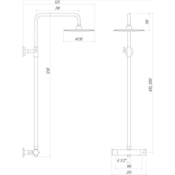 Душова система Globus Lux DS0040S 000012282 фото