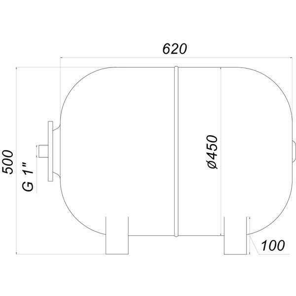 Гідроакумулятор 80л ZILMET ultra-pro 10bar ГОРИЗОНТАЛЬНИЙ ( 1100008005 ) 000001831 фото