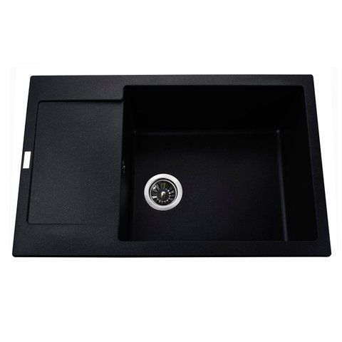 Гранитная мойка Globus Lux MALABI черный 780х500мм-А0001 000022431 фото
