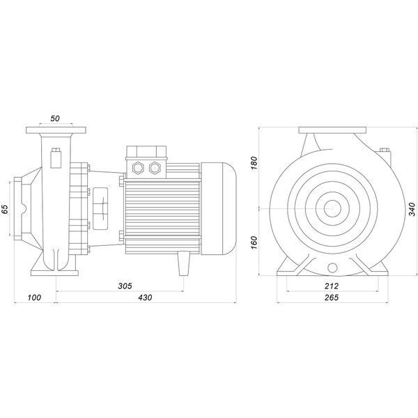Насос моноблочный IR 50-160A 5,5 кВт SAER (75 м3/ч, 32.5 м) 000020490 фото