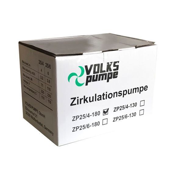 Насос циркуляционный VOLKS pumpe ZP25/4 180мм + гайки 000010612 фото