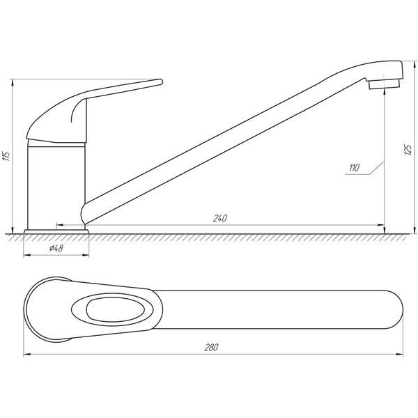 Смеситель для кухни Globus Lux Sena GS-103 000001257 фото