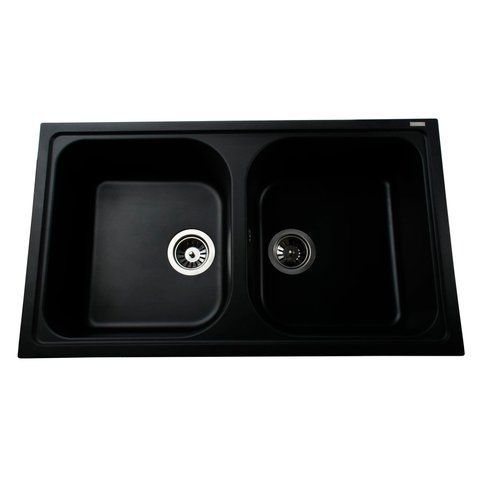 Гранитная мойка Globus Lux MALAREN черный 860х500мм-А0002 000011508 фото