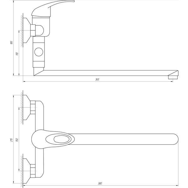 Смеситель для ванны Globus Lux Sena GLS-108 000001258 фото