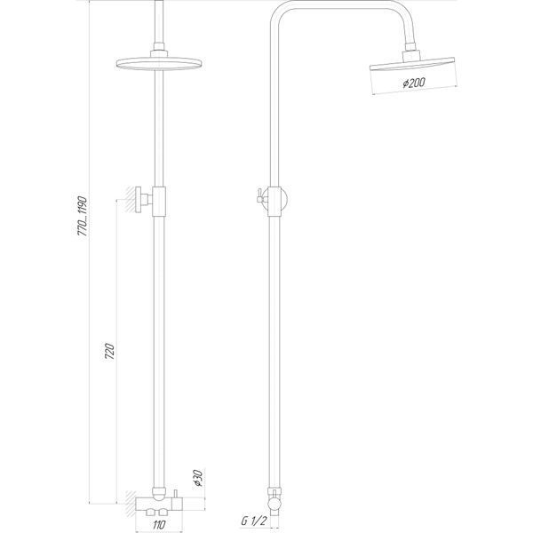 Душевая колонна Globus Lux LAZER GL-BAR-0101 000012440 фото