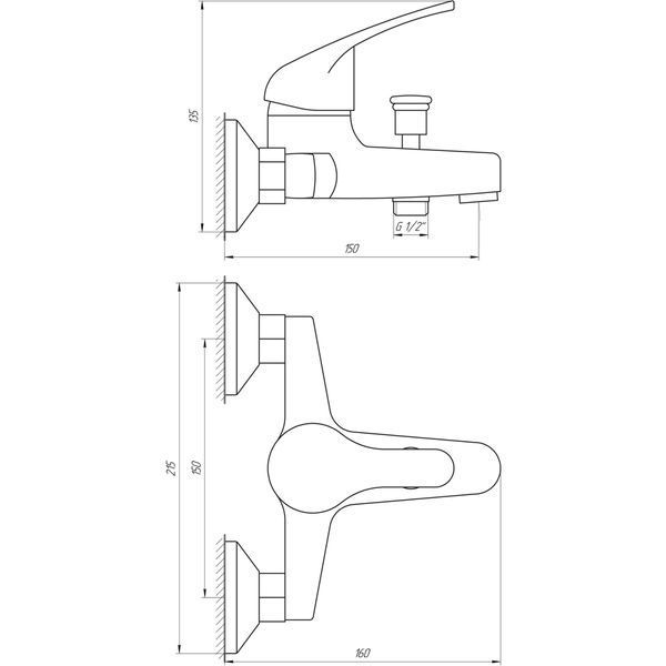 Смеситель для ванны Globus Lux Solly GLSO-0102 000009286 фото