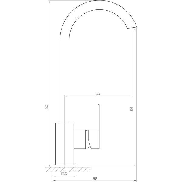 Змішувач для кухні Globus Lux Milano GLM-203SQ-FRANKE 000014944 фото