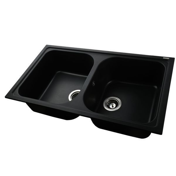 Гранитная мойка Globus Lux MALAREN черный 860х500мм-А0002 000011508 фото