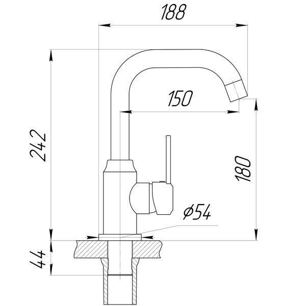 Змішувач для умивальника DOMINO ELLIPSE DCC-101L 000025130 фото