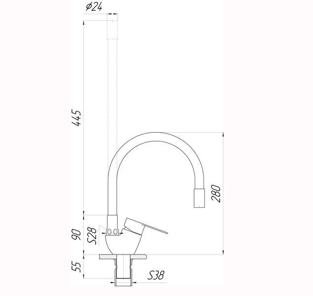 Смеситель для кухни Globus Lux MAIN SM-203SG 000023003 фото