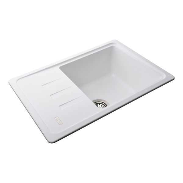 Гранітна мийка Globus Lux MONO білий 620х435мм-А0007 000022438 фото