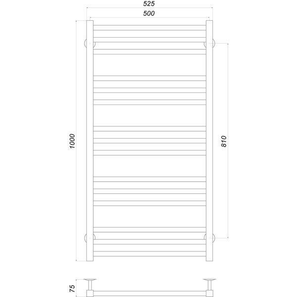 Полотенцесушитель UNIO MS W 1000-500-15 Модена вода 22545 фото