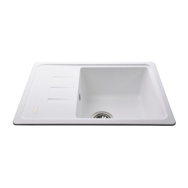 Гранітна мийка Globus Lux MONO білий 620х435мм-А0007 000022438 фото