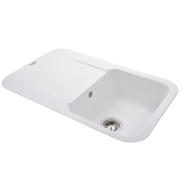 Гранітна мийка Globus Lux OBER білий 780х500мм-А0007 000022439 фото