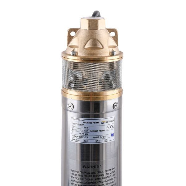 Насос свердловинний вихровий OPTIMA 4SKm100 PRIME 0.75кВт + кабель 20м+пульт 000023374 фото