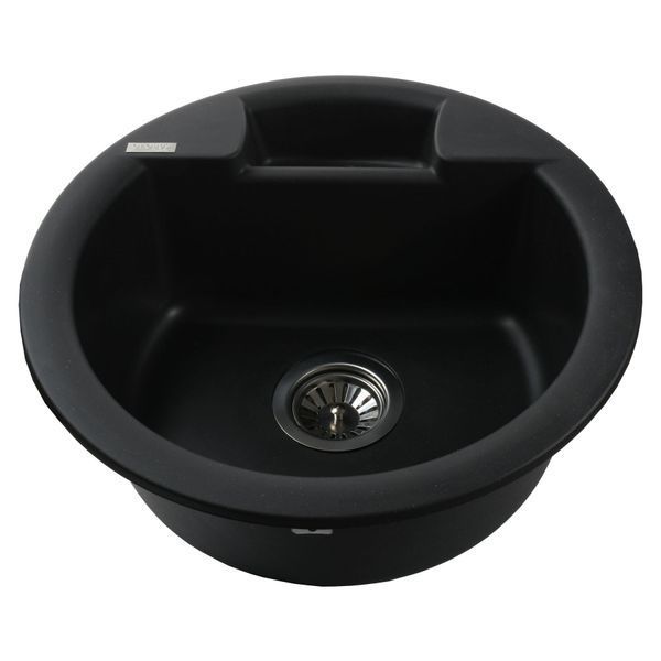 Гранітна мийка Globus Lux GURON чорний 480мм-А0002 000001562 фото