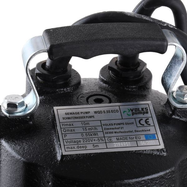Насос фекальный VOLKS pumpe WQD 0.55 ECO 0.55кВт 000025917 фото