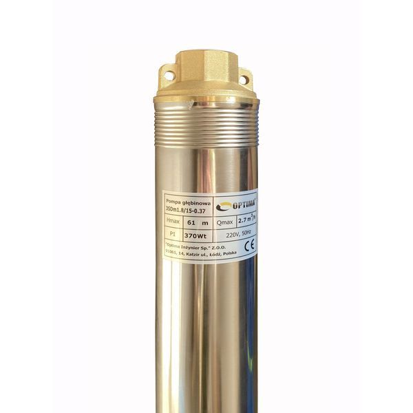 Насос скважинный с пов,уст, к песку 3&Prime; OPTIMA 3SDm1,8/15 0,37 кВт 61м + пульт+кабель 15м NEW 000014119 фото