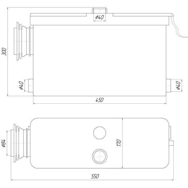 Канализационная установка VOLKS pumpe WC500-2 000018981 фото