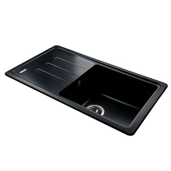 Гранітна мийка Globus Lux LUGANO чорний 780х435мм-А0002 000021512 фото
