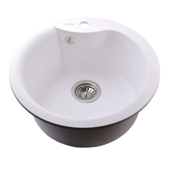 Гранітна мийка Globus Lux ORTA білий 485мм-А0007 000022441 фото