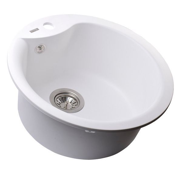 Гранітна мийка Globus Lux ORTA білий 485мм-А0007 000022441 фото
