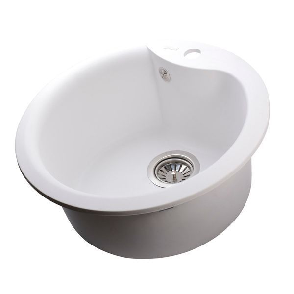 Гранітна мийка Globus Lux ORTA білий 485мм-А0007 000022441 фото