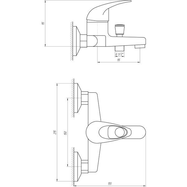 Змішувач для ванни EcoMix ELIT EM-102 000010052 фото