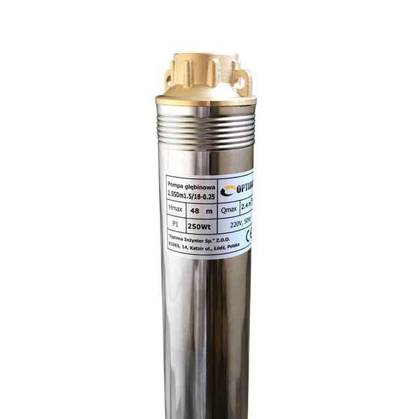 Насос скважинный с пов,уст к песку 2,5&Prime; OPTIMA 2,5SDm1,5/18 0,25 кВт 48м + пульт+кабель 15м 000015543 фото