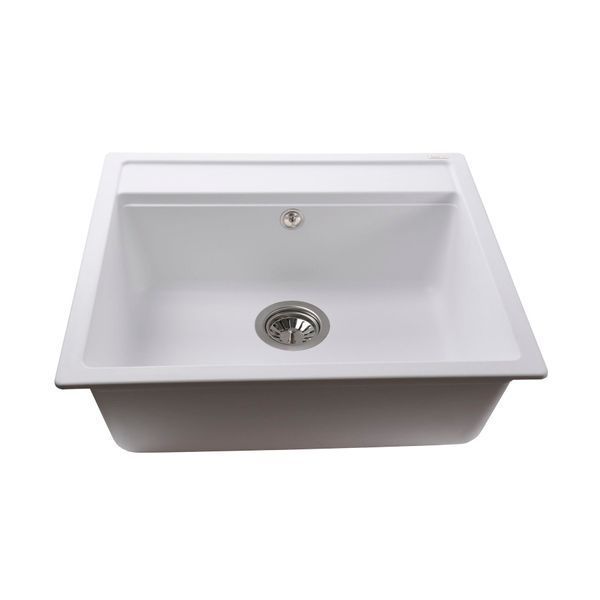 Гранітна мийка Globus Lux VOLTA білий 570х510мм-А0007 000022443 фото
