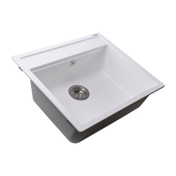Гранітна мийка Globus Lux VOLTA білий 570х510мм-А0007 000022443 фото