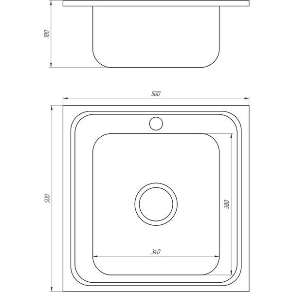 Мойка кухонная Mira MR 5050 E Satin 000014468 фото