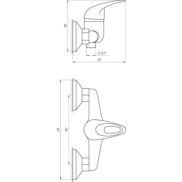 Смеситель для душа EcoMix ELIT EM-105 000010055 фото