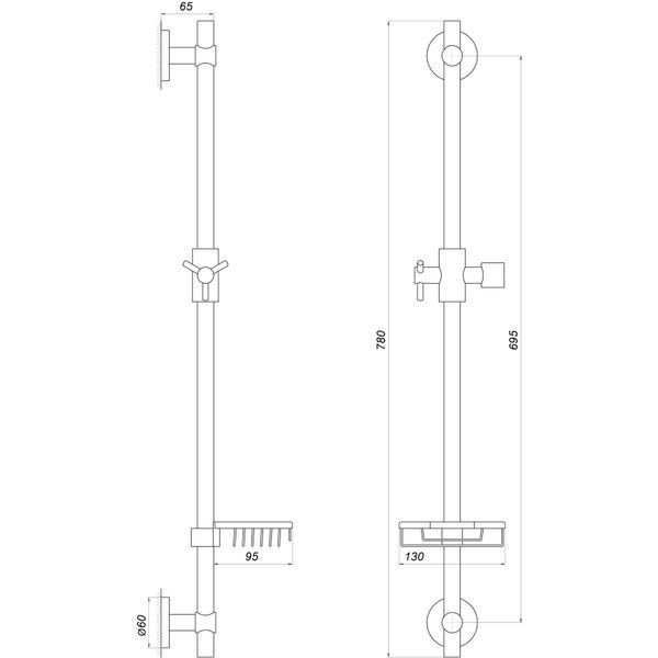 Душевая стойка Dishi T1107-1C 000022025 фото